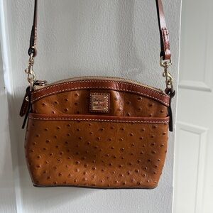 Dooney & Bourke Ostrich Embossed Small Zip Crossbody